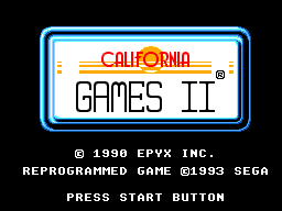 California Games II Title Screen